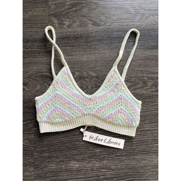 NWT For Love & Lemons Corinna Knit Bralette Size Small - Picture 2 of 5